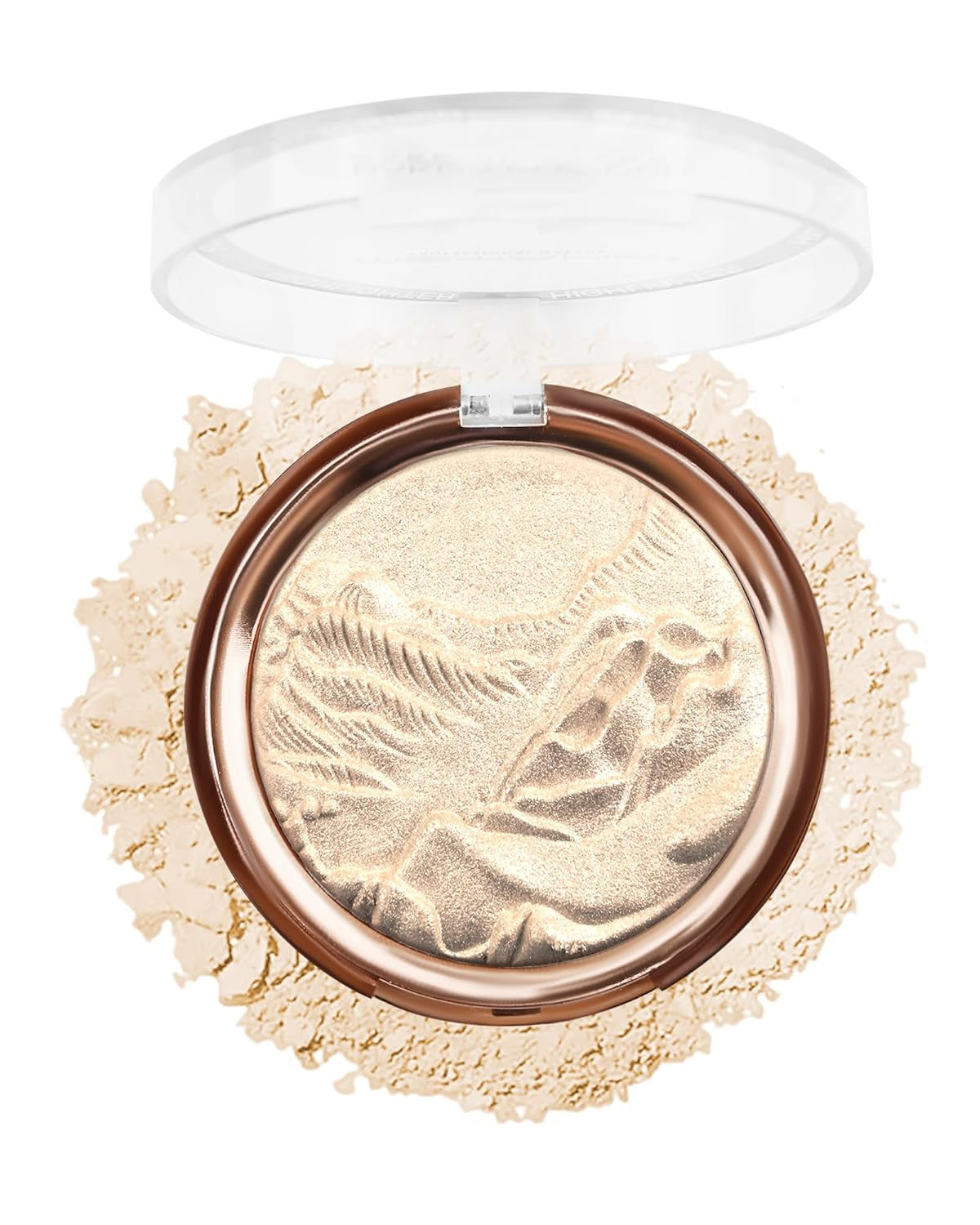 Baked Highlighter Blush Powder Palette – 2-in-1 Rose Glow Face Makeup (0.38 oz)
