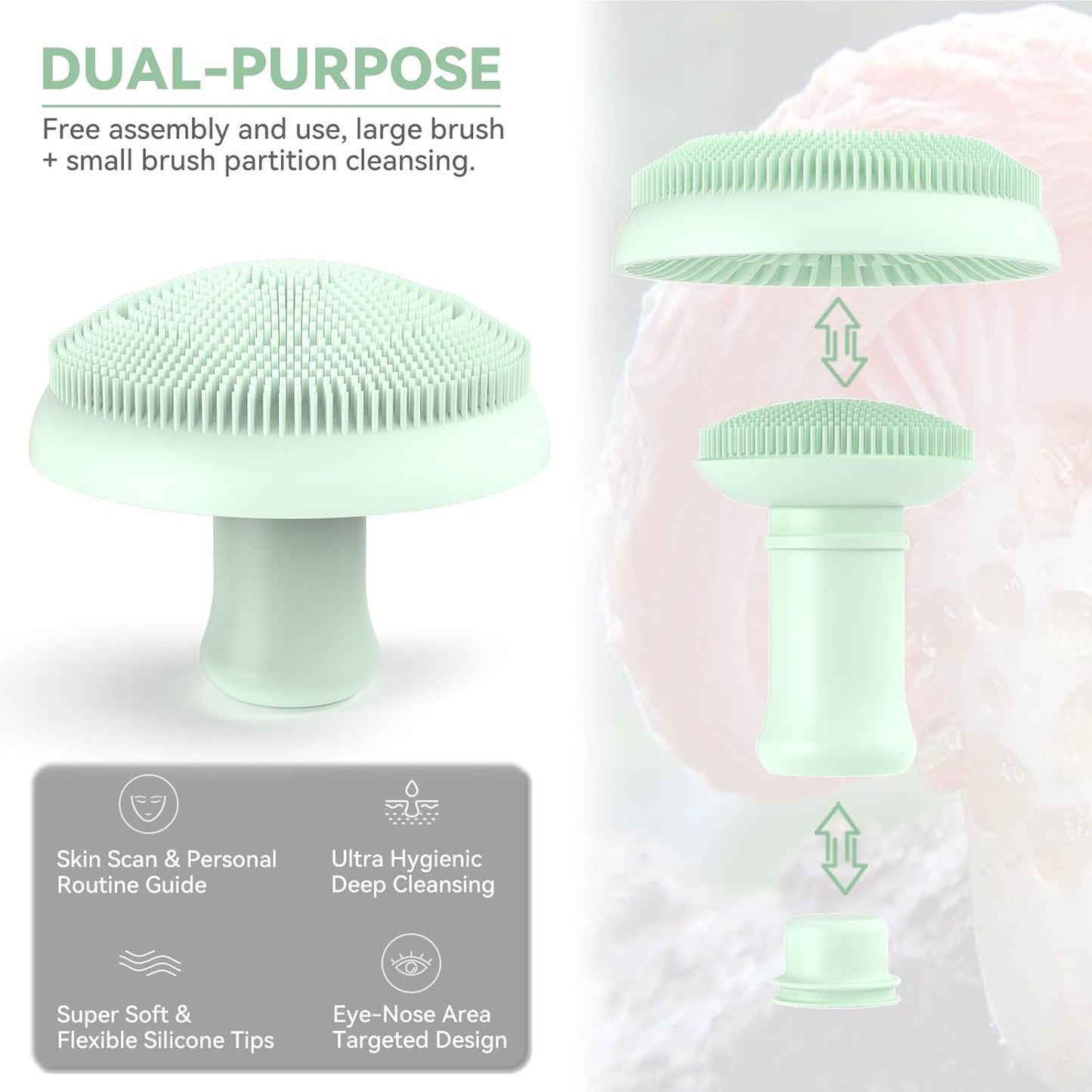 🌿 Super Soft Silicone Face Scrubber