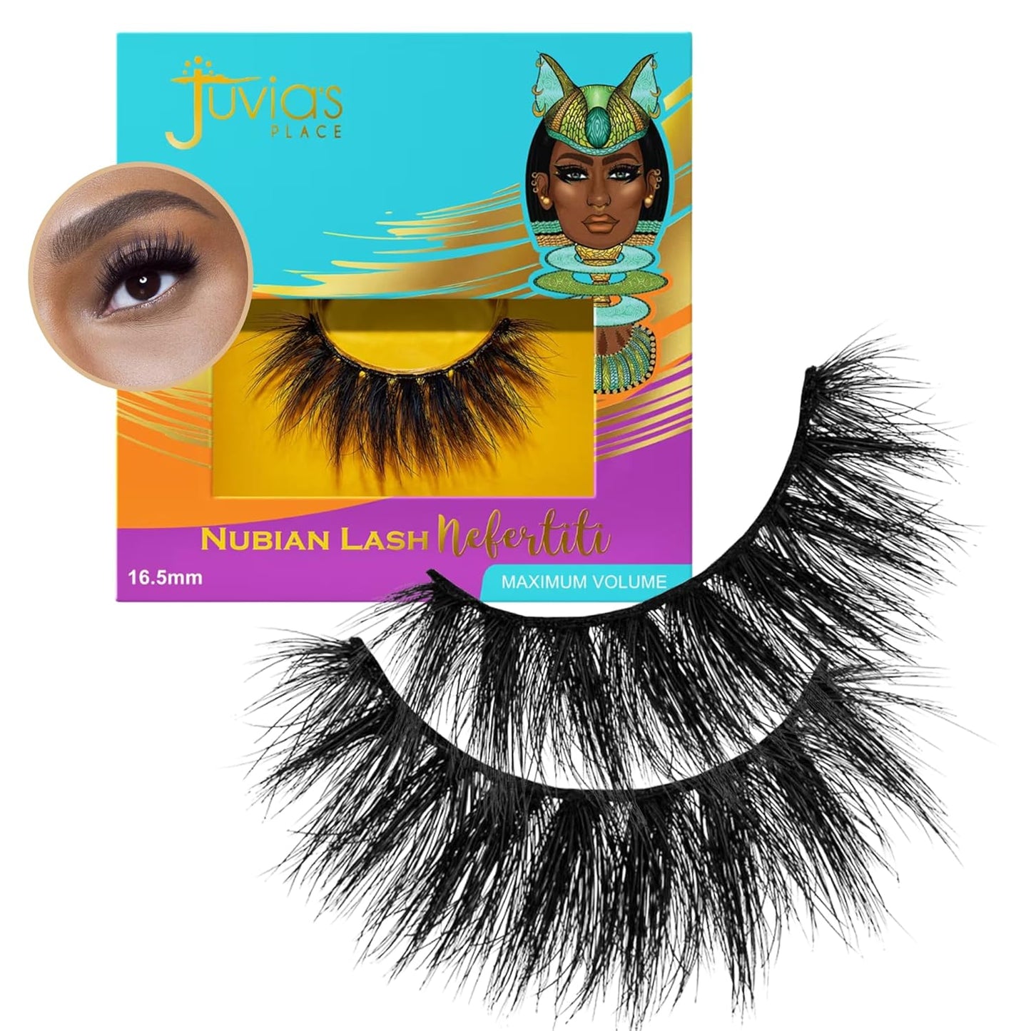 Juvia’s Place Nubian Eyelashes – Egypt | Vegan Mink Eyelash Extensions for Day-to-Night Glam | Fluffy, Reusable & Cruelty-Free False Lashes