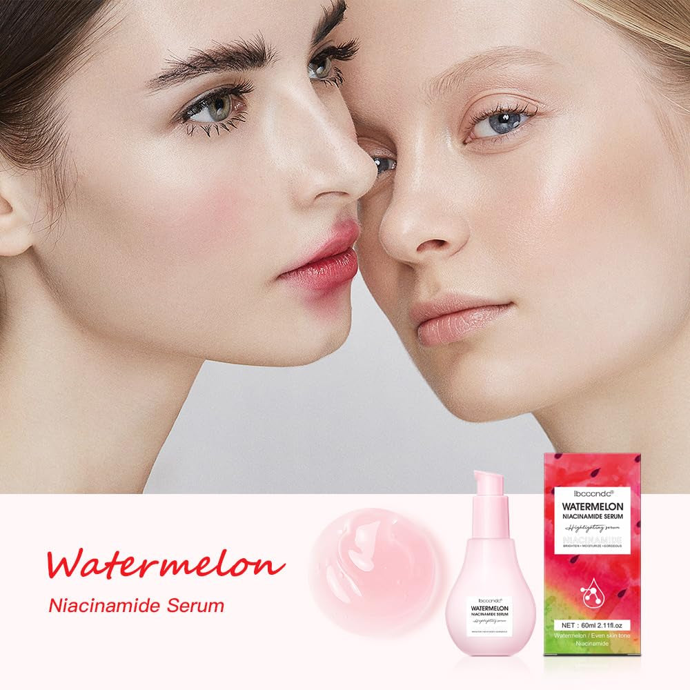 πWatermelon Niacinamide Moisturizing Serum β Hydrating & Brightening Face Serum (2 Pcs)