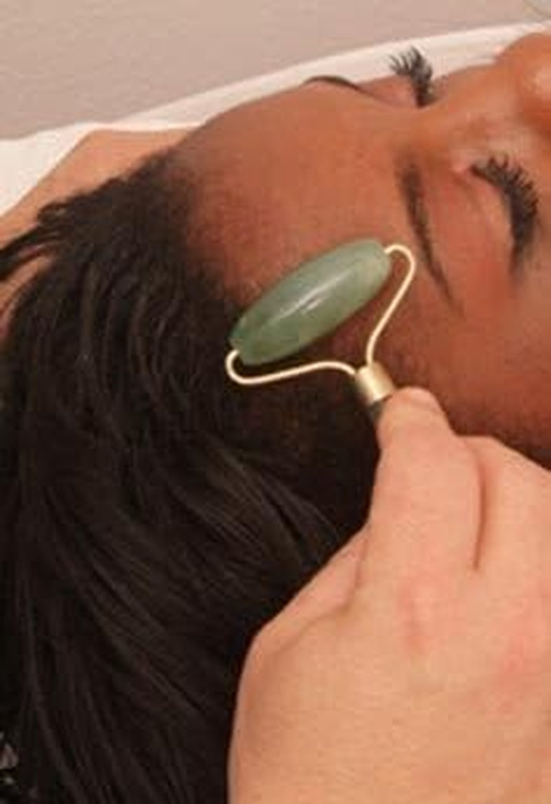 Luos Natural Nephrite Jade Face Massage Roller β Grade AA, 100% Real Jade, Rejuvenates Skin, Improves Circulation, Decorative Box Included β RL014