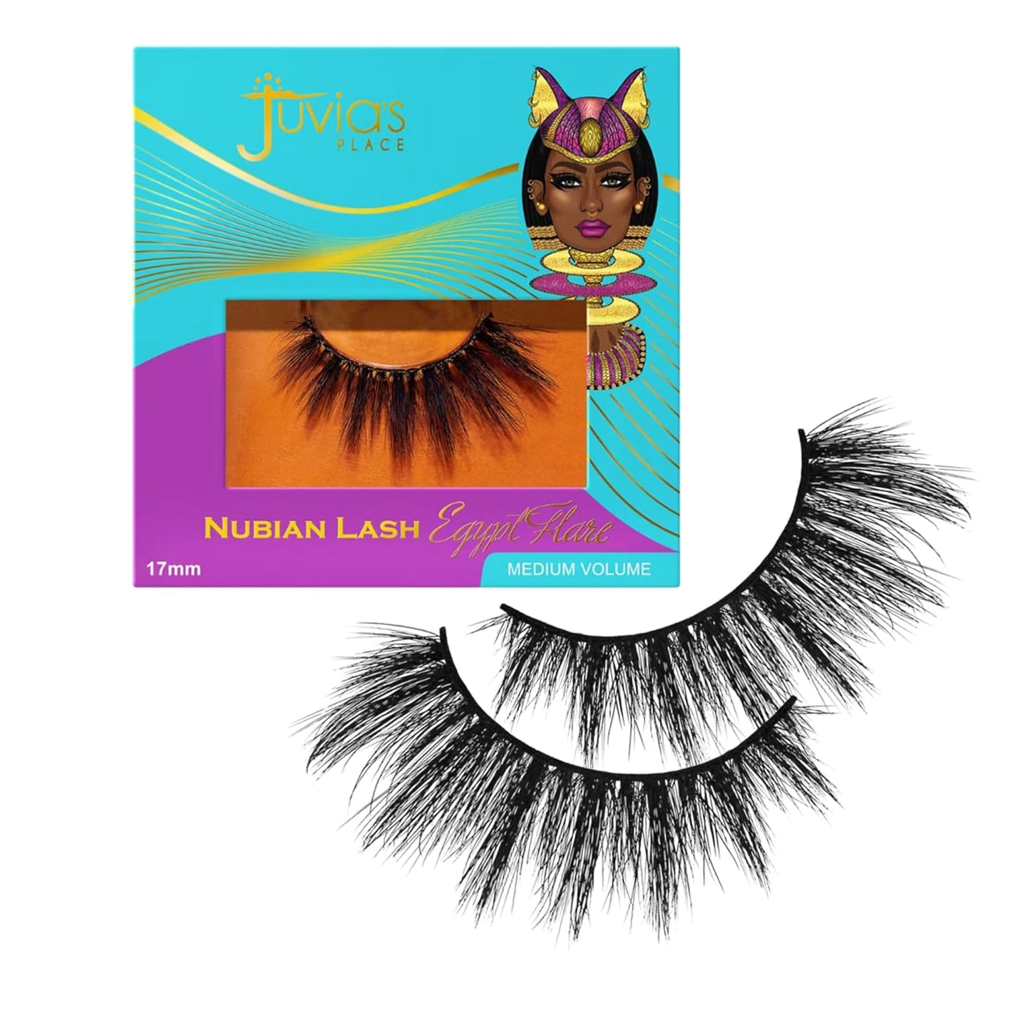 Juvia’s Place Nubian Eyelashes – Egypt | Vegan Mink Eyelash Extensions for Day-to-Night Glam | Fluffy, Reusable & Cruelty-Free False Lashes