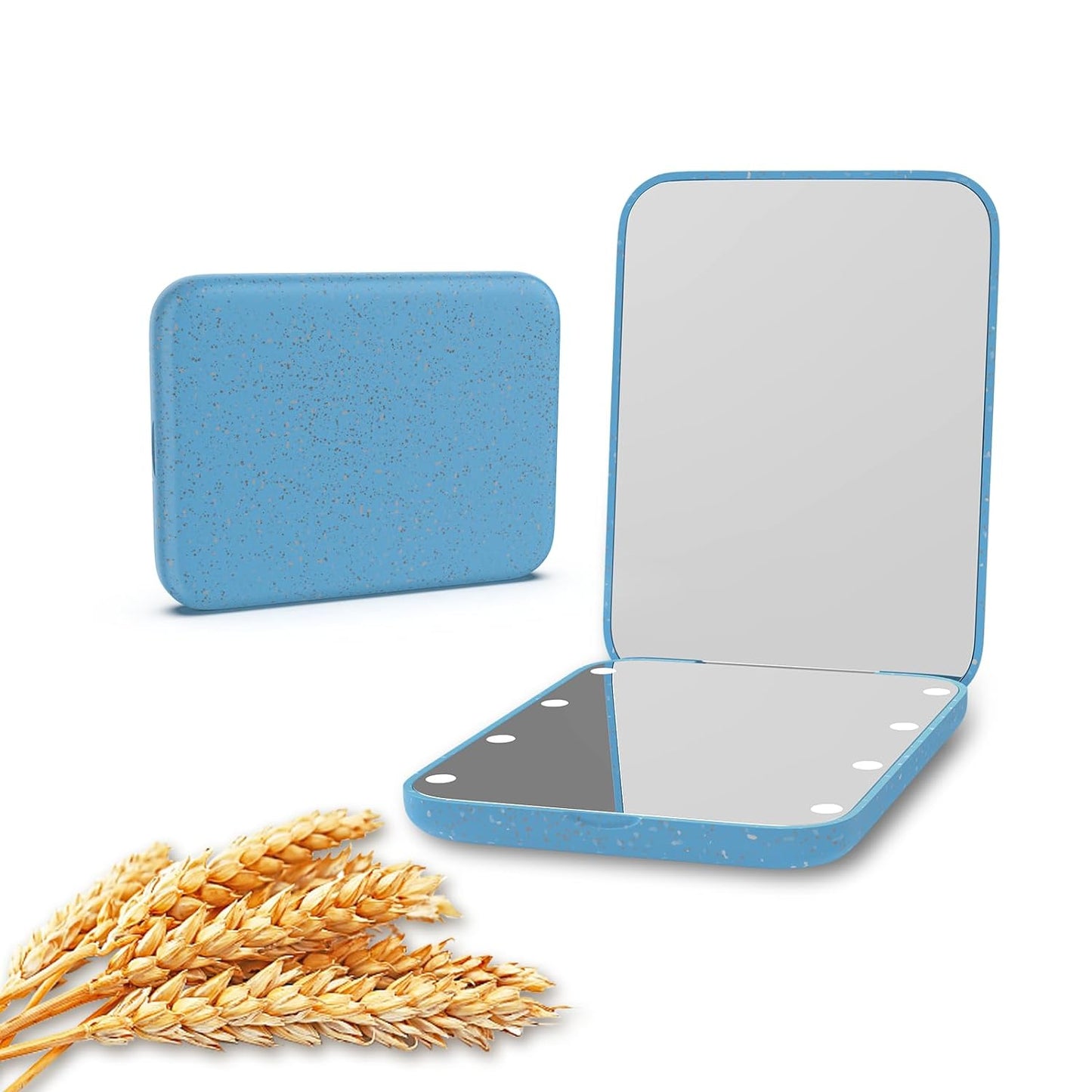 Face Card MiniGlow β LED Pocket Mirror with 1X/3X Magnification (Various colors)