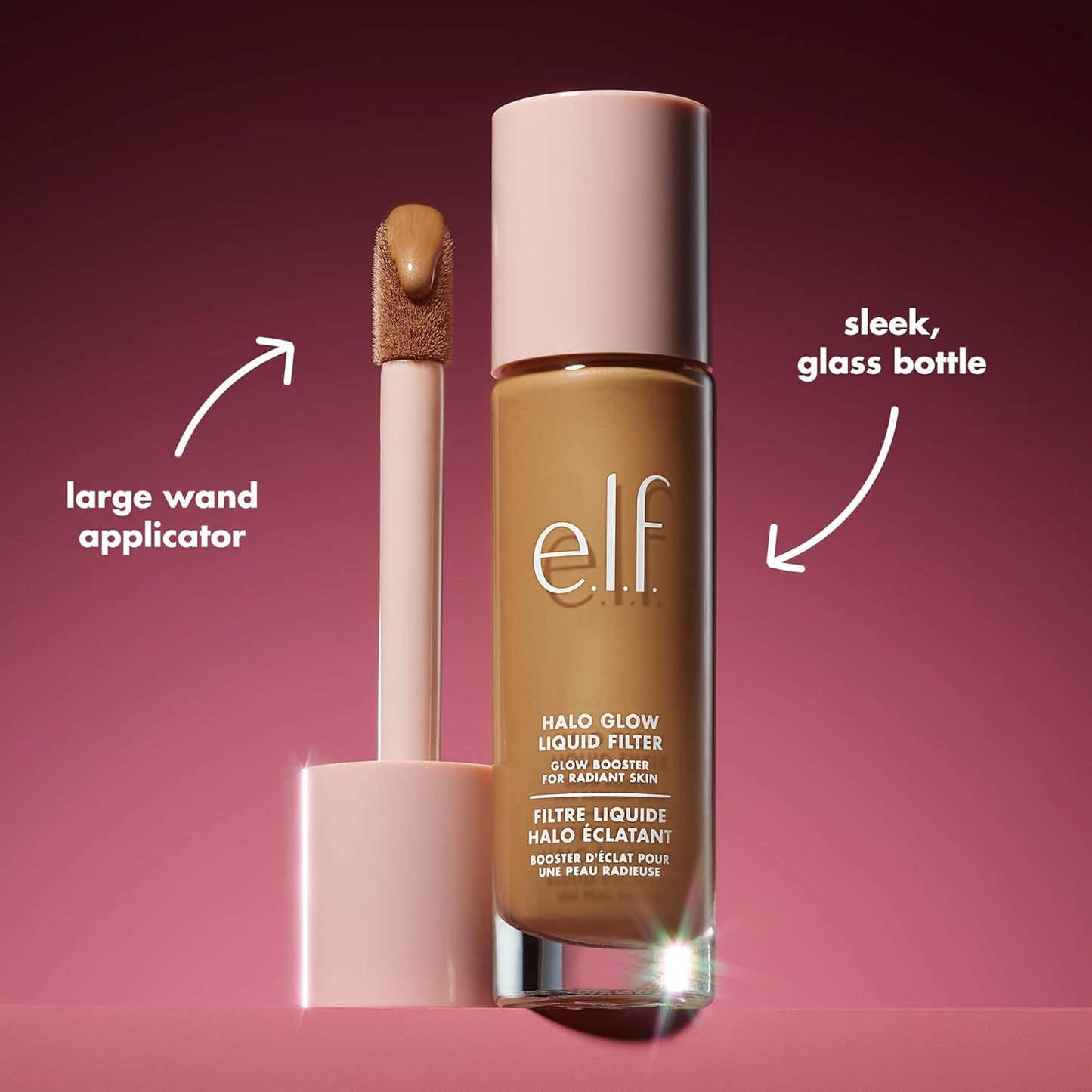e.l.f. Halo Glow Liquid Filter - Complexion Booster for a Glowing, Soft-Focus Look, Infused with Hyaluronic Acid, Vegan & Cruelty-Free (12 Shades)