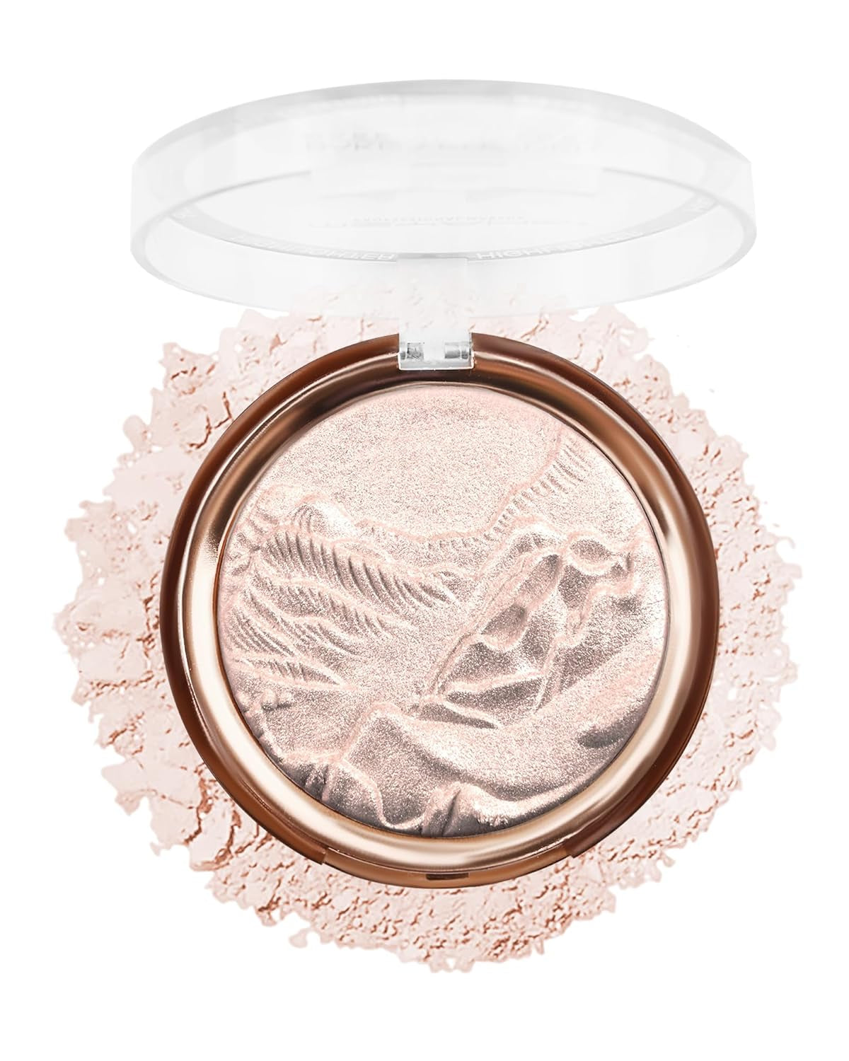 Baked Highlighter Blush Powder Palette – 2-in-1 Rose Glow Face Makeup (0.38 oz)