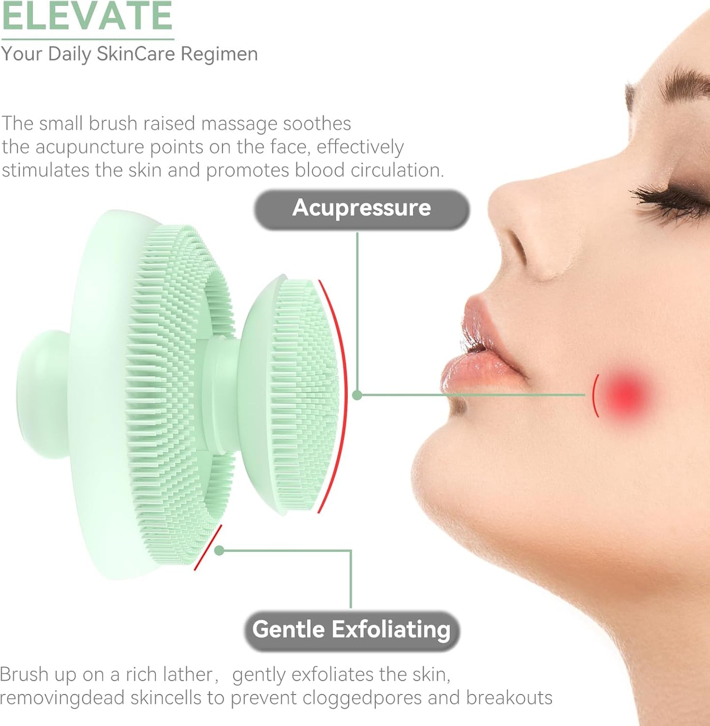 🌿 Super Soft Silicone Face Scrubber