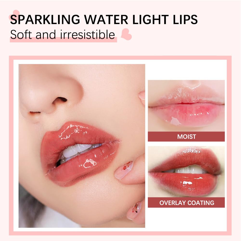 💖 Hydrating Lip Glow Oil – Moisturizing & Plumping Lip Gloss | Transparent Lip Gloss for Soft, Shiny, and Luminous Lips
