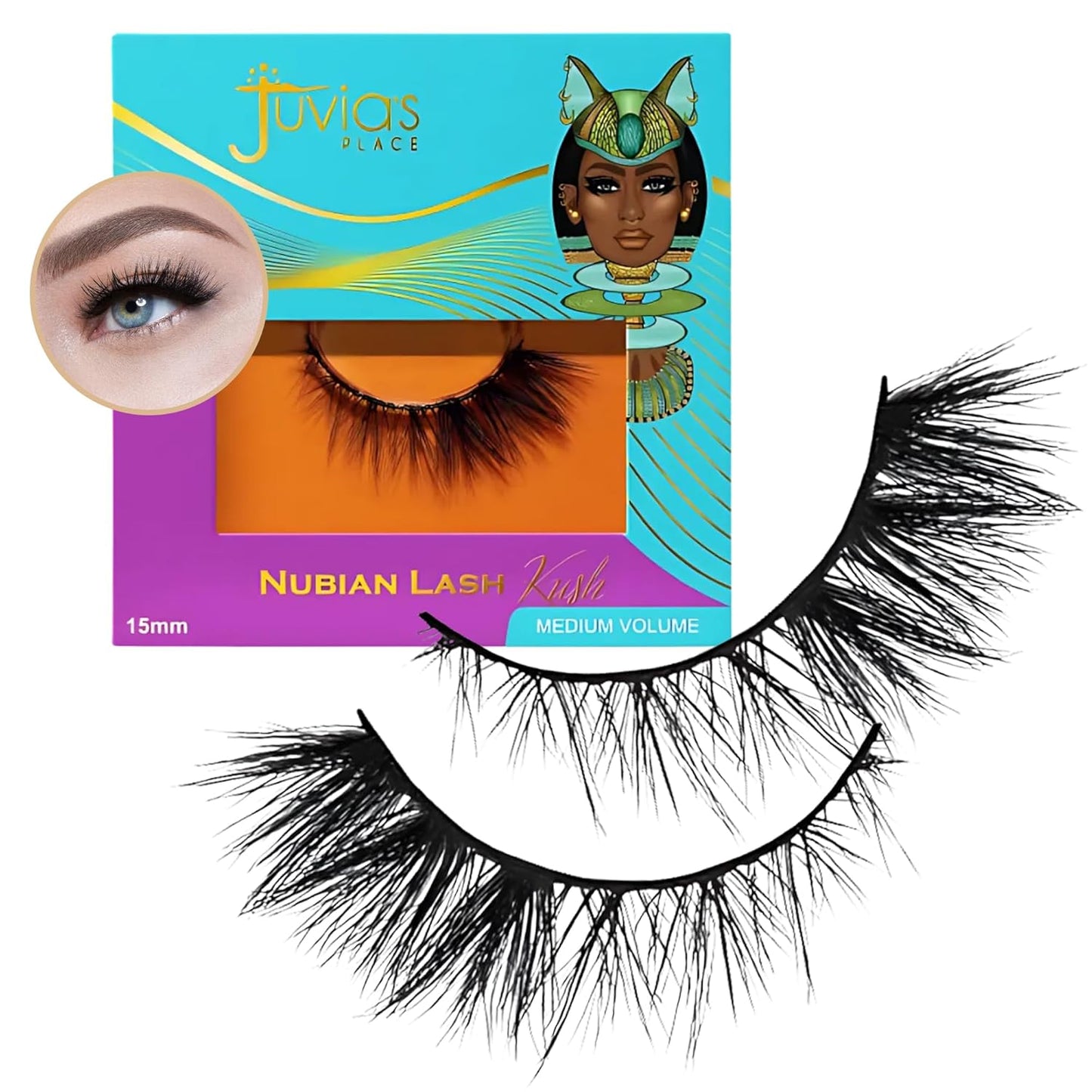 Juvia’s Place Nubian Eyelashes – Egypt | Vegan Mink Eyelash Extensions for Day-to-Night Glam | Fluffy, Reusable & Cruelty-Free False Lashes
