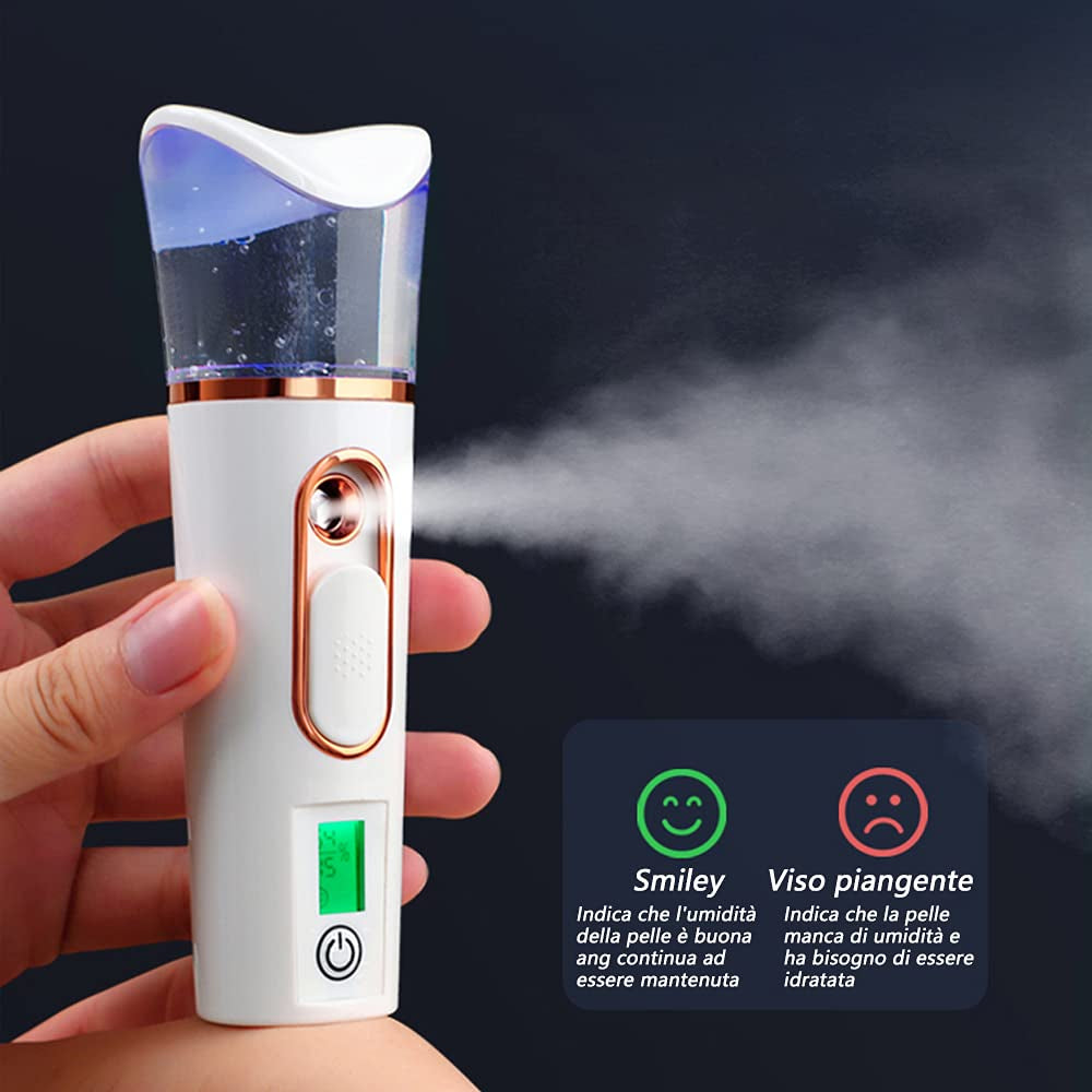 π¬οΈ Handy Nano Mist Sprayer with Skin Moisture Analyzer β 30ml