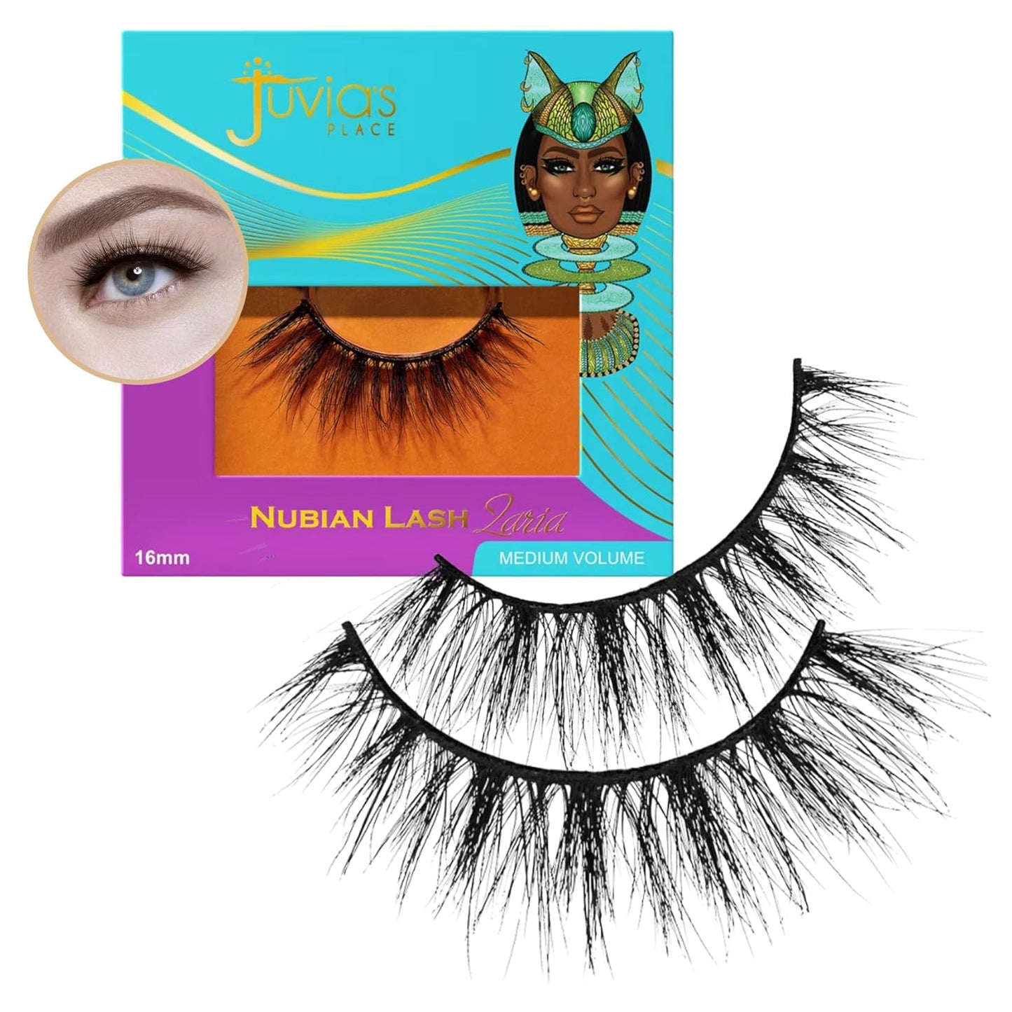 Juvia’s Place Nubian Eyelashes – Egypt | Vegan Mink Eyelash Extensions for Day-to-Night Glam | Fluffy, Reusable & Cruelty-Free False Lashes