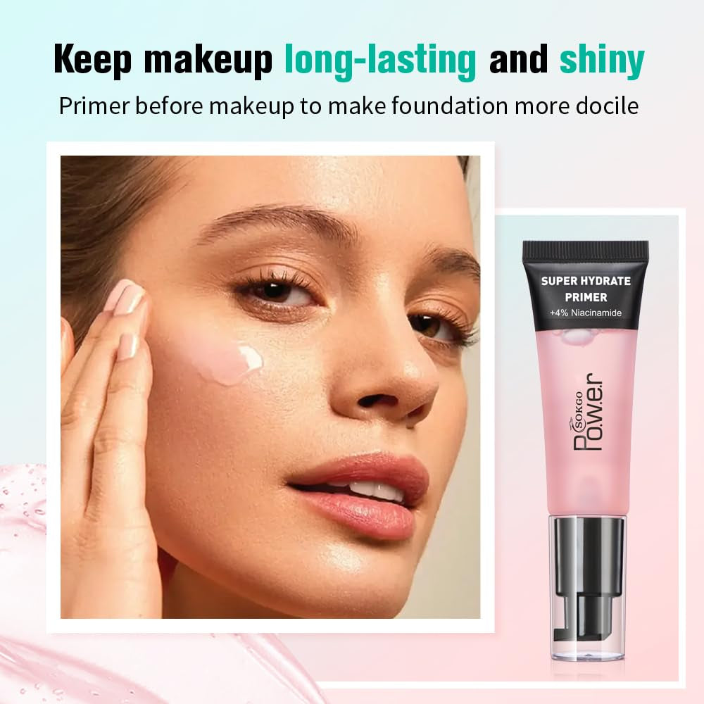 💧 Power Face Primer (2PCS – Pink, Large)