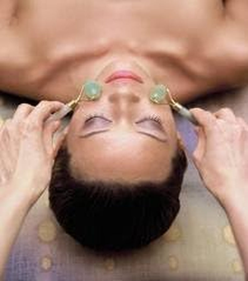Luos Natural Nephrite Jade Face Massage Roller β Grade AA, 100% Real Jade, Rejuvenates Skin, Improves Circulation, Decorative Box Included β RL014