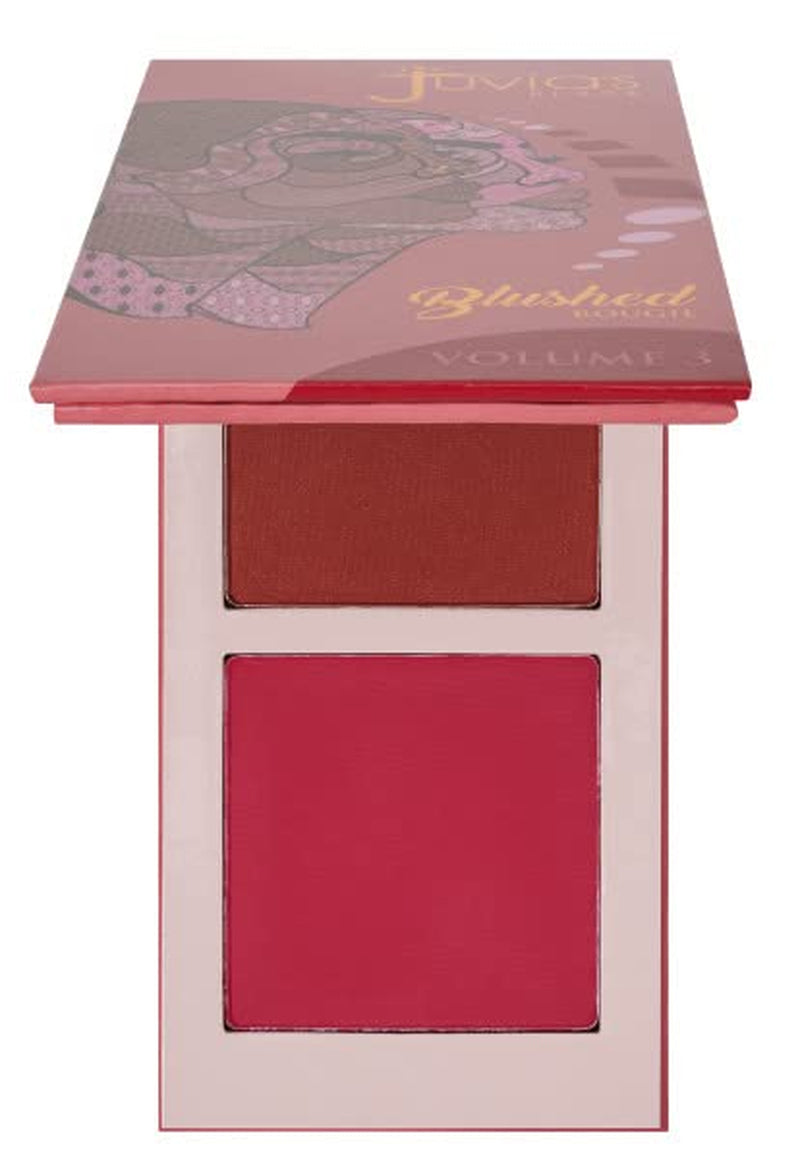 Blushed Duo Blush Volume5 - Two Tone Pigmented Buildable Pressed Mineral Powder - Rosy Natural Cheeks Matte Fresh Finish for All Skin Color