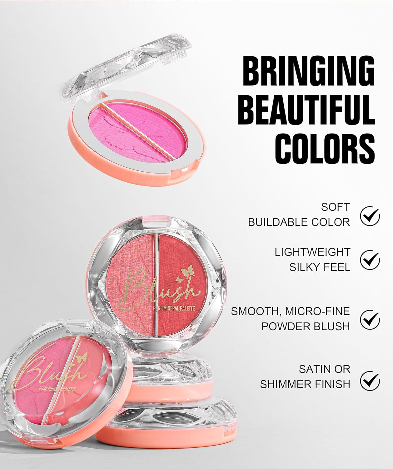 💕 3D Dual Color Blush Palette – Glow Up with 5 Gorgeous Shades! ✨