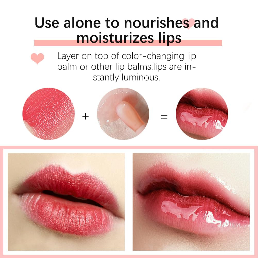 💖 Hydrating Lip Glow Oil – Moisturizing & Plumping Lip Gloss | Transparent Lip Gloss for Soft, Shiny, and Luminous Lips