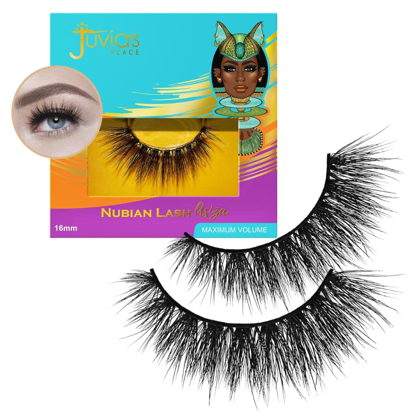 Juvia’s Place Nubian Eyelashes – Egypt | Vegan Mink Eyelash Extensions for Day-to-Night Glam | Fluffy, Reusable & Cruelty-Free False Lashes