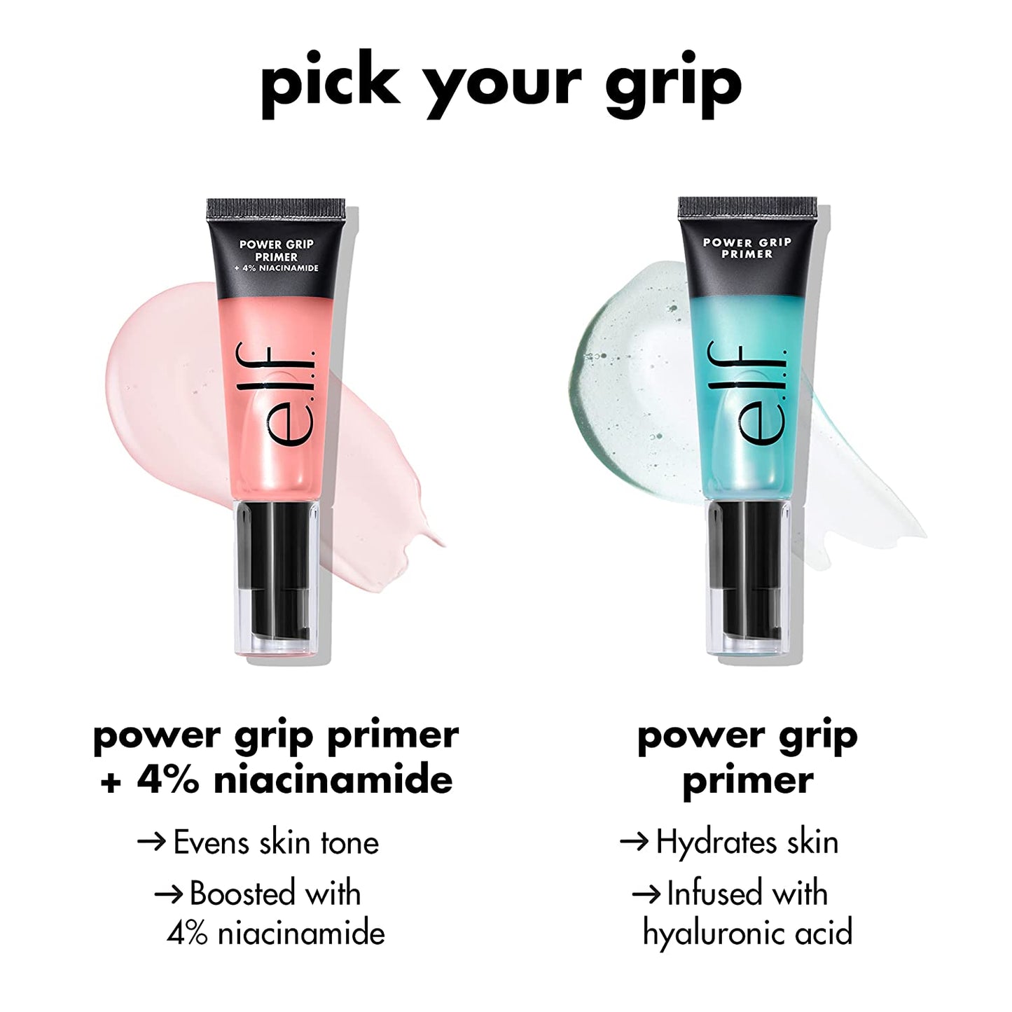 E.L.F. Power Grip Primer | Gel-Based, Hydrating Face Primer for Smoother Skin & Gripping Makeup | Moisturizes & Preps for a Flawless Finish | 0.811 Fl Oz (24 mL)