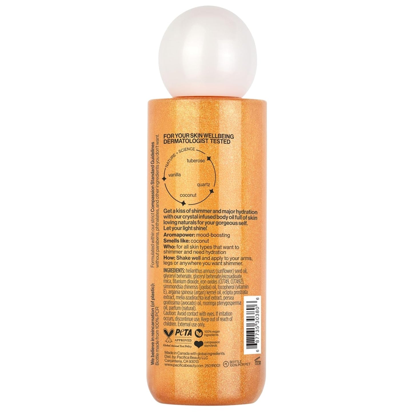 Pacifica Bronzing Body Oil – Shimmering Hydrating Illuminator for a Natural Sun-Kissed Glow | 4 Fl Oz | Clean, Vegan & Cruelty-Free | Available in 3 Luxe Variants
