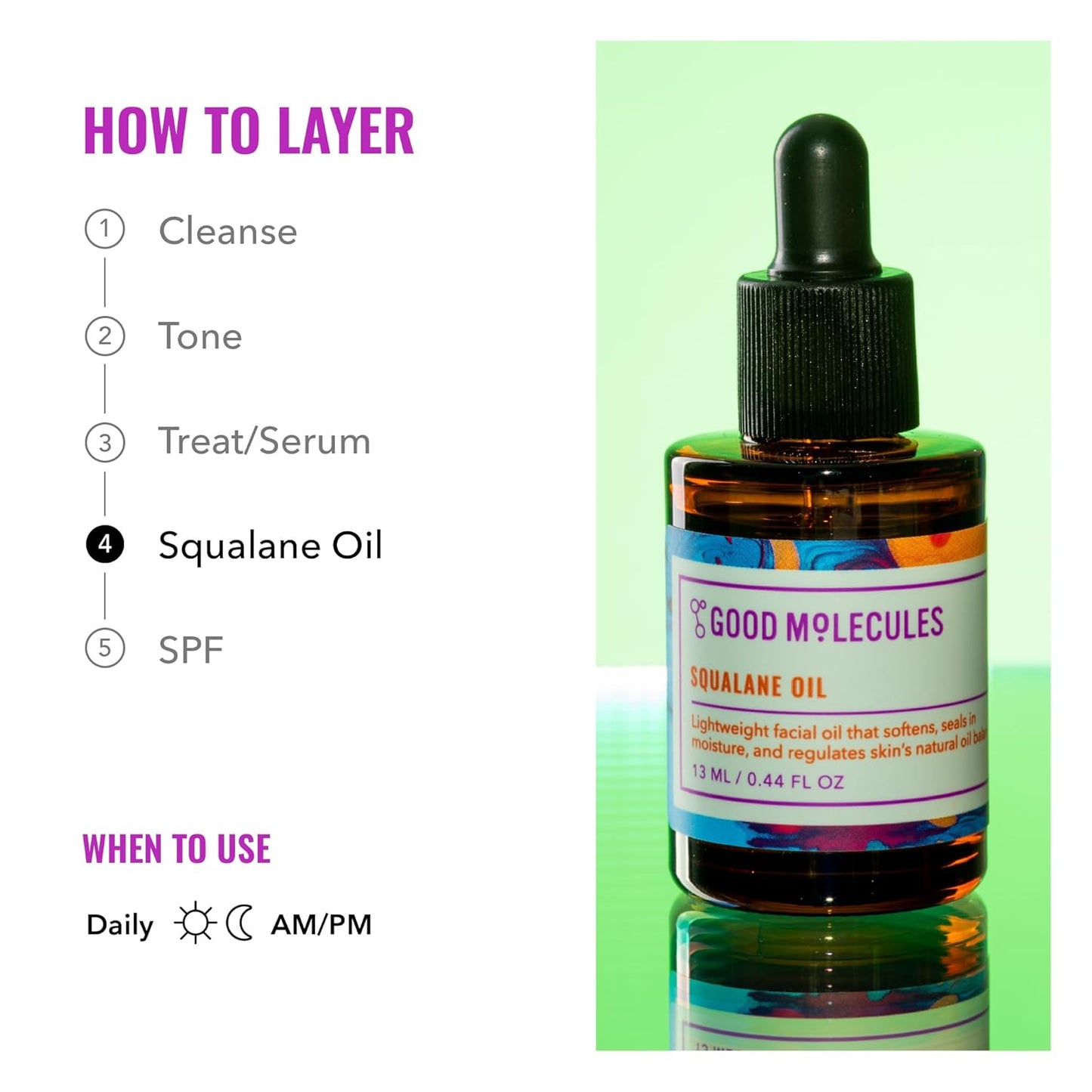100% Olive-Derived Squalane Oil – 13ml / 0.44oz