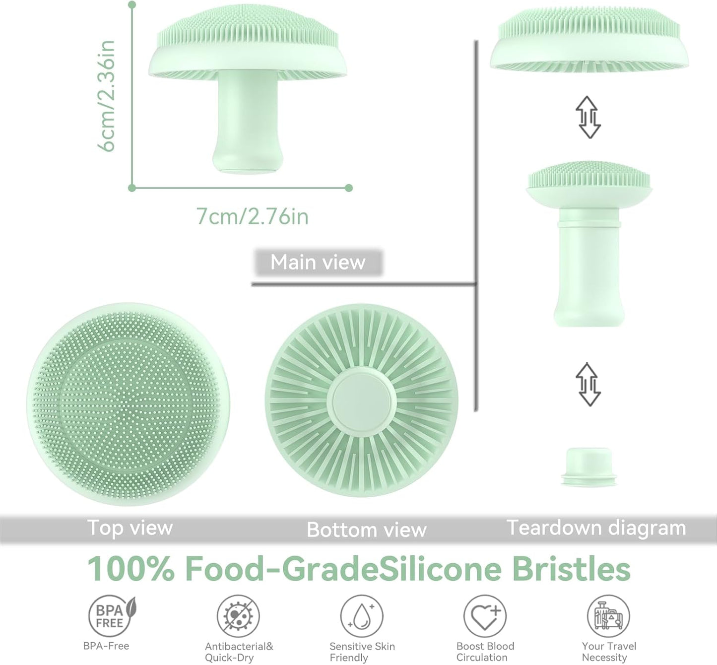 🌿 Super Soft Silicone Face Scrubber