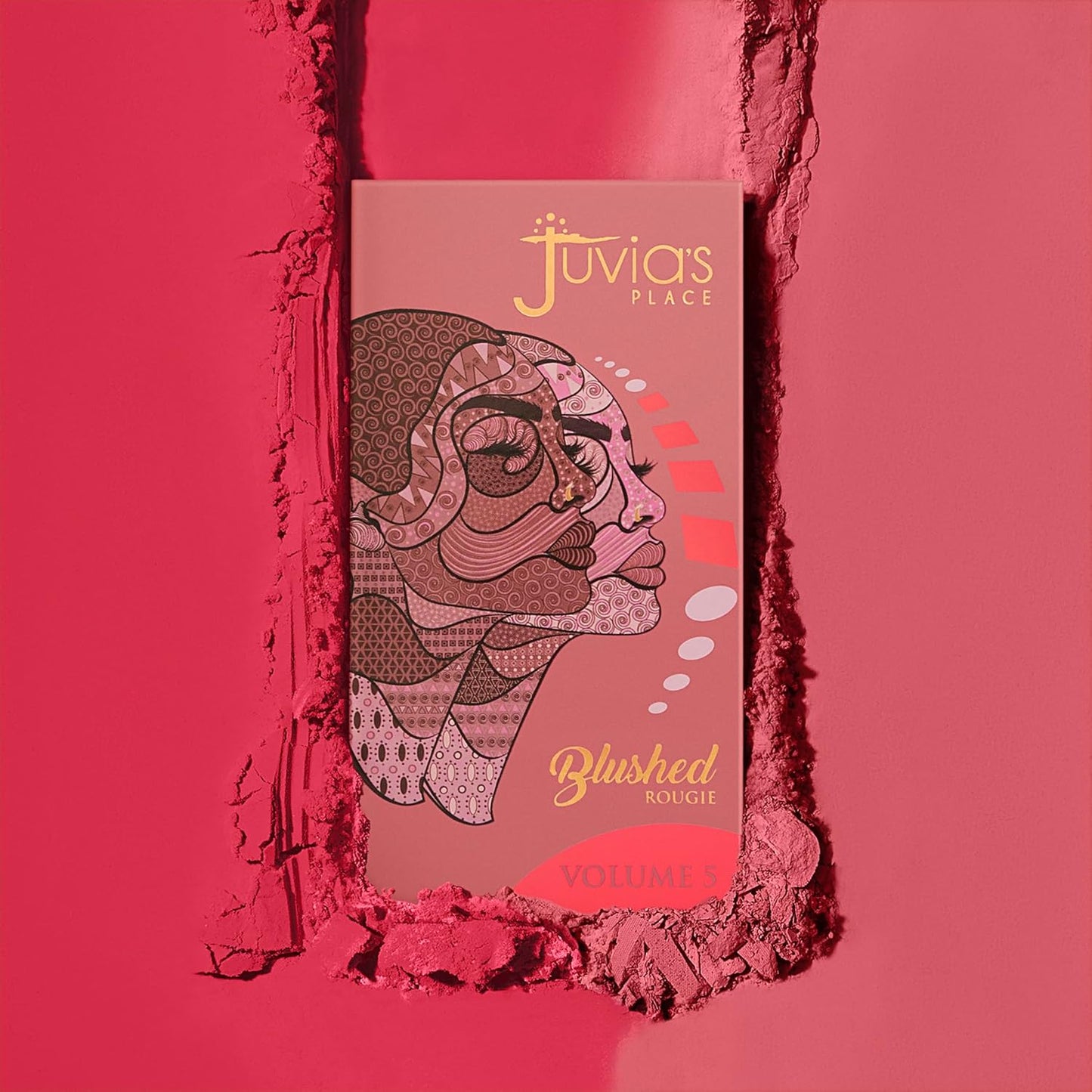 Blushed Duo Blush Volume5 - Two Tone Pigmented Buildable Pressed Mineral Powder - Rosy Natural Cheeks Matte Fresh Finish for All Skin Color