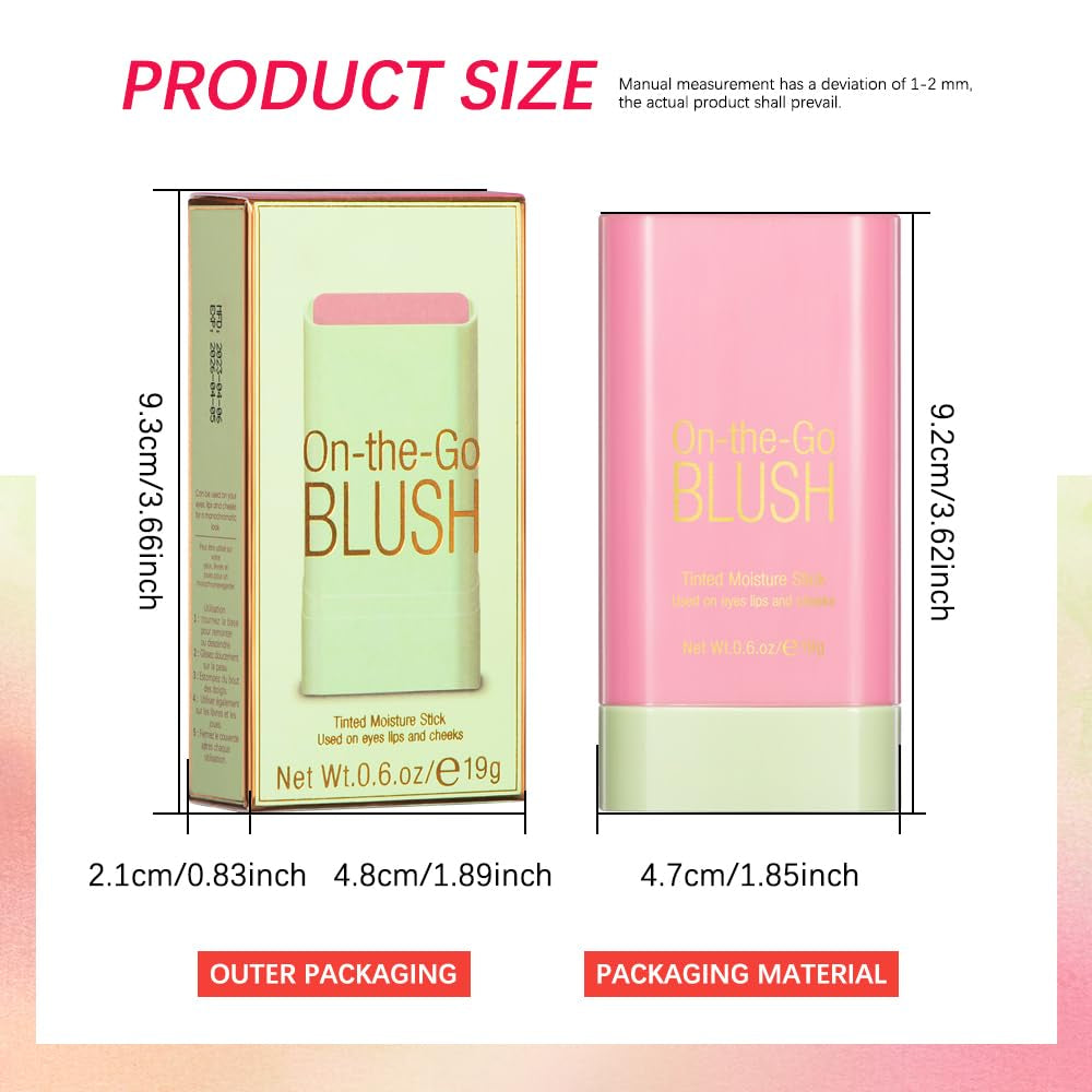β¨ Soft Creamy Blush Stick β 2-in-1 Cheek & Lip Tint (Various Shades)