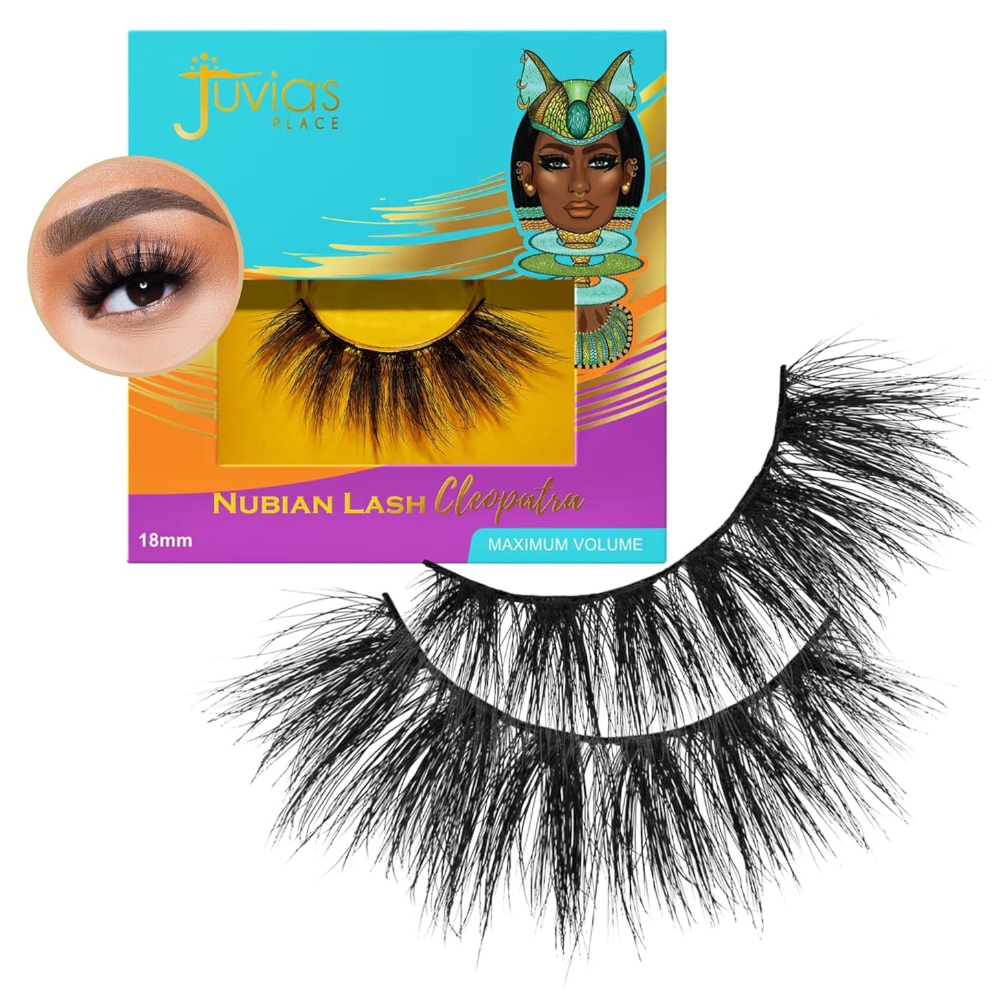 Juvia’s Place Nubian Eyelashes – Egypt | Vegan Mink Eyelash Extensions for Day-to-Night Glam | Fluffy, Reusable & Cruelty-Free False Lashes