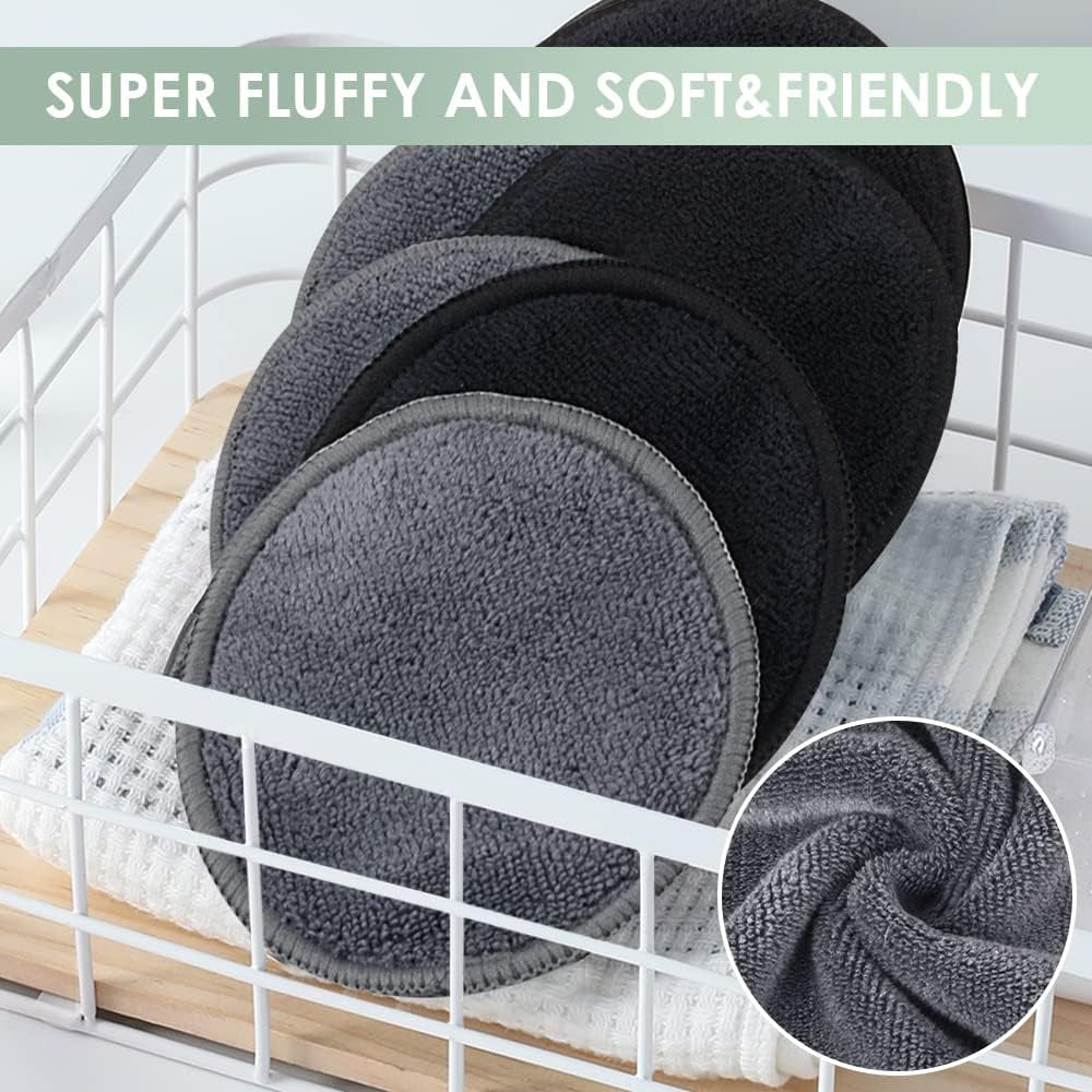♻️ Reusable Makeup Remover Pads (14-Pack + Laundry Bag) Soft | Eco-Friendly | Skin-Loving | 1,000 Uses