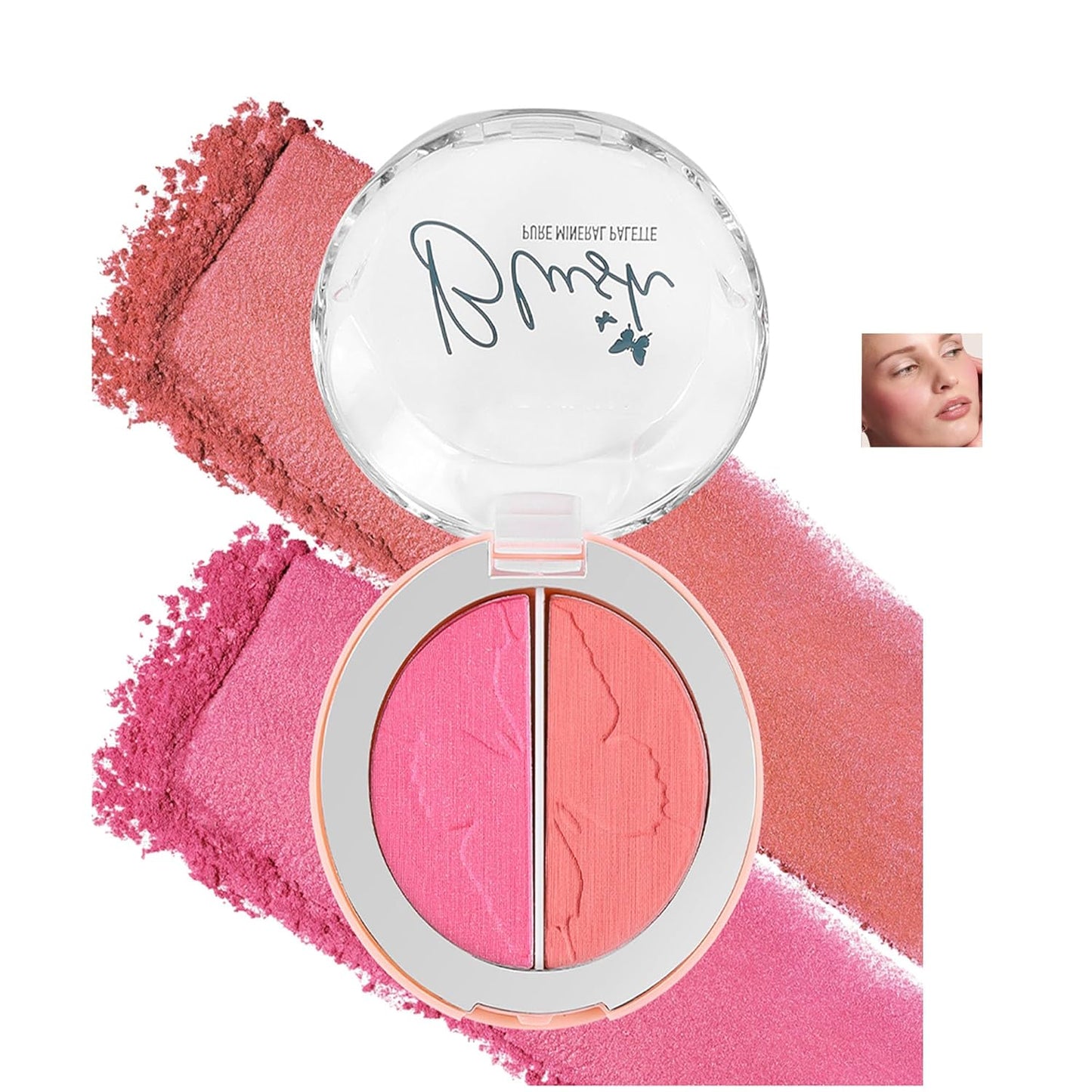 💕 3D Dual Color Blush Palette – Glow Up with 5 Gorgeous Shades! ✨