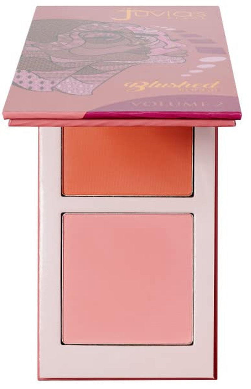 Blushed Duo Blush Volume5 - Two Tone Pigmented Buildable Pressed Mineral Powder - Rosy Natural Cheeks Matte Fresh Finish for All Skin Color
