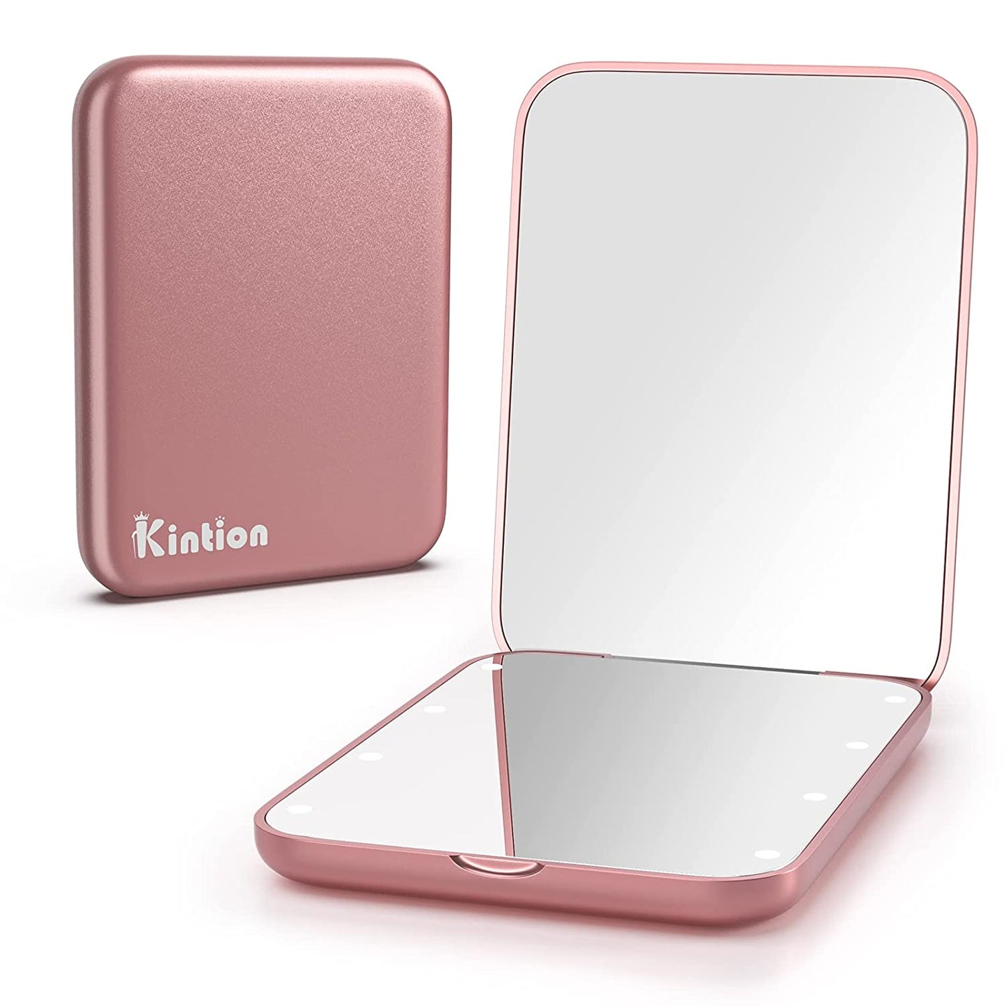 Face Card MiniGlow β LED Pocket Mirror with 1X/3X Magnification (Various colors)