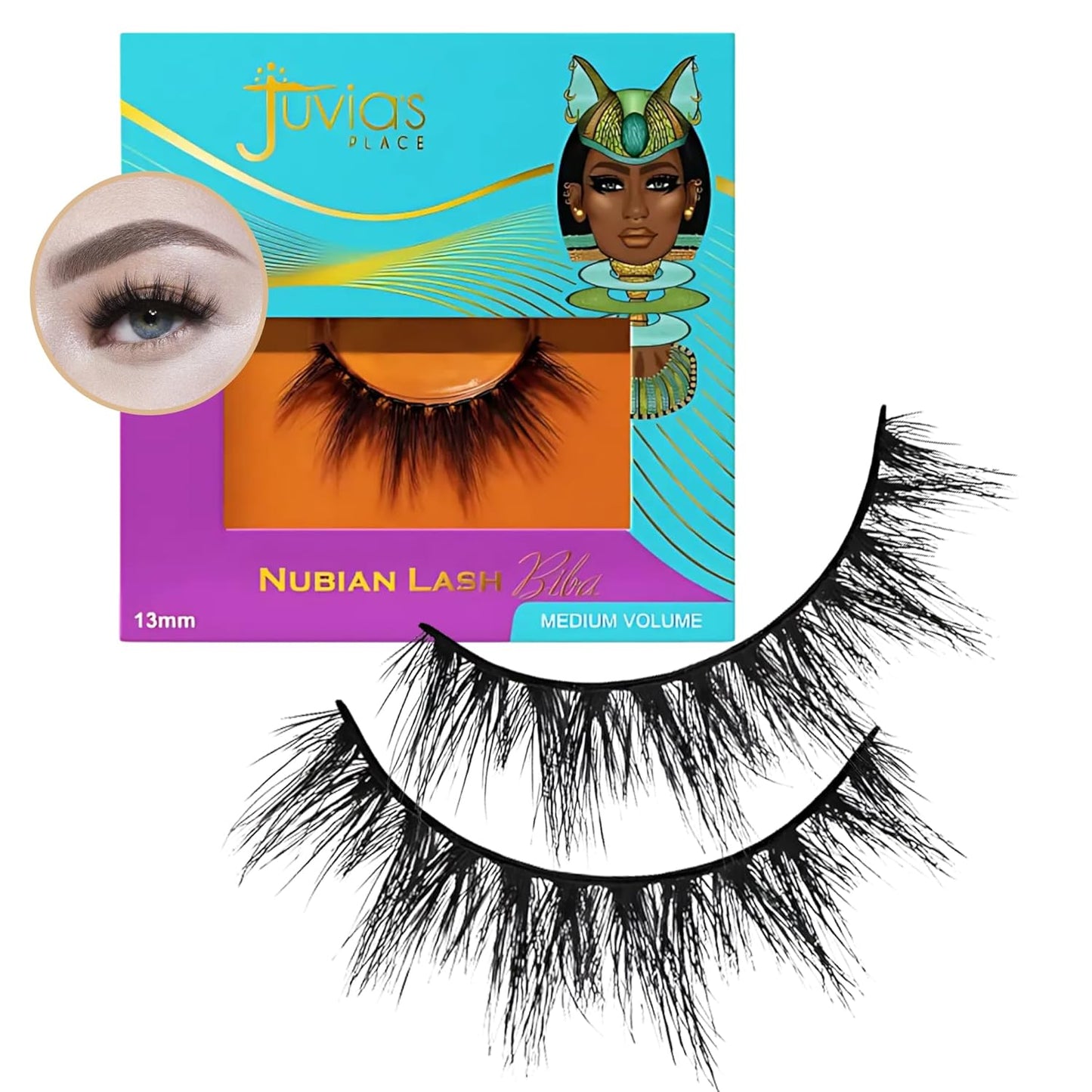 Juvia’s Place Nubian Eyelashes – Egypt | Vegan Mink Eyelash Extensions for Day-to-Night Glam | Fluffy, Reusable & Cruelty-Free False Lashes