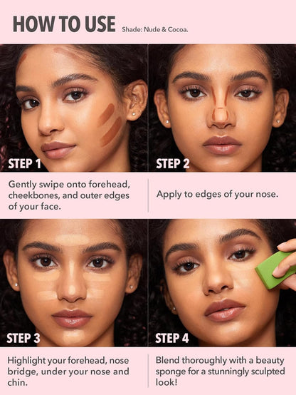 SHEGLAM 2-in-1 Dual Head Cream Contour & Highlighter Stick – Pearl & Sand