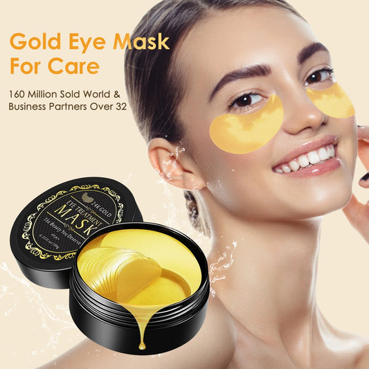 ✨ 24K Gold Collagen Eye Mask – 60 Pcs