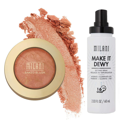 ✨ Milani Glow Goals Bundle – Make It Dewy + Bellissimo Bronze Blush ✨