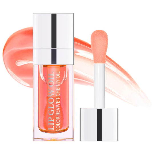 💖 Hydrating Lip Glow Oil – Moisturizing & Plumping Lip Gloss | Transparent Lip Gloss for Soft, Shiny, and Luminous Lips