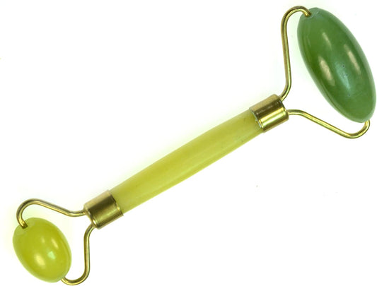Luos Natural Nephrite Jade Face Massage Roller – Grade AA, 100% Real Jade, Rejuvenates Skin, Improves Circulation, Decorative Box Included – RL014