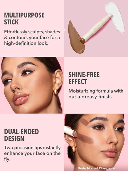 SHEGLAM 2-in-1 Dual Head Cream Contour & Highlighter Stick – Pearl & Sand