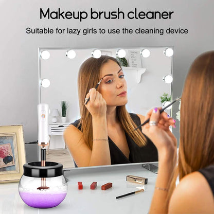 💨  Electric Makeup Brush Cleaner & Dryer Machine (White/Black)