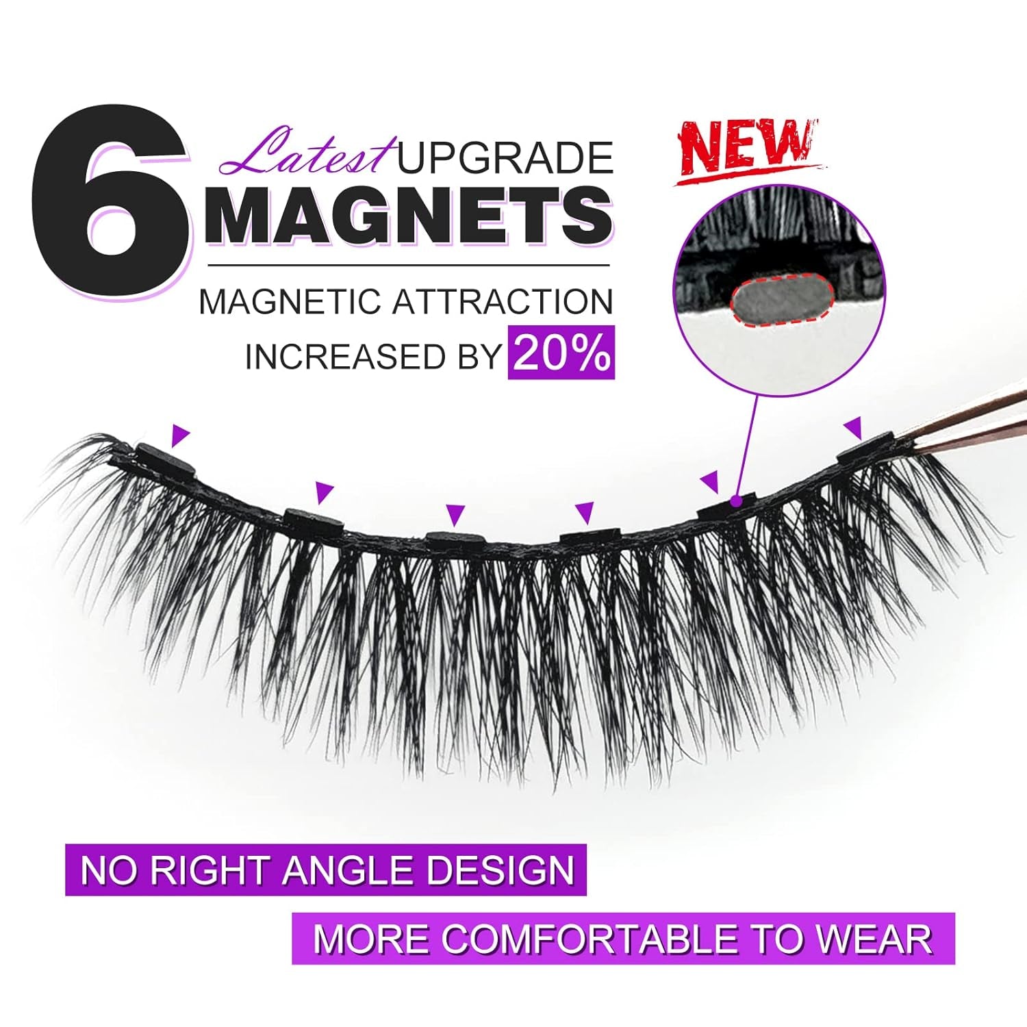  👁️ 10 Pairs Cat-Eye Magnetic Lashes with Eyeliner – Natural Look | 5 Styles