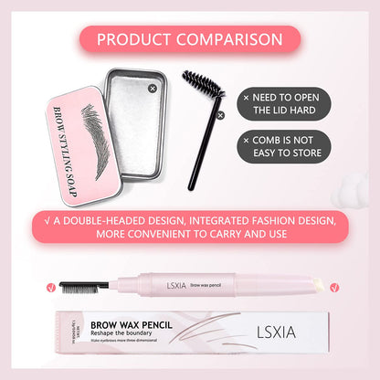 ✨ Double-Headed Eyebrow Wax Pen – 2-in-1 Brow Sculpt & Style Tool