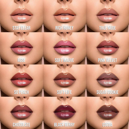 Volumizing Gloss Sticks, Soft Mauve - Shiny Luscious Lips with Nourshing Hydration, Plumping Gloss, Lip Plumper Gloss, Plumping Lip Balm, Hydrating Lip Gloss