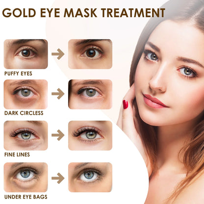 ✨ 24K Gold Collagen Eye Mask – 60 Pcs