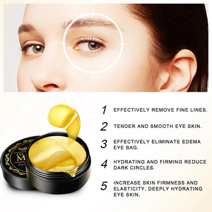 ✨ 24K Gold Collagen Eye Mask – 60 Pcs
