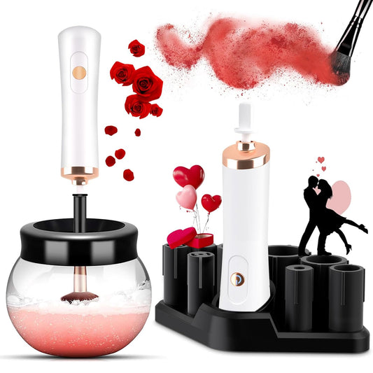 💨  Electric Makeup Brush Cleaner & Dryer Machine (White/Black)